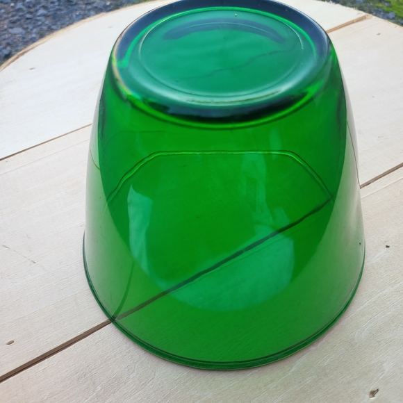 Vtg Anchor Hocking Firest Green Glass Splash Bowl 5.75"×4.25" - Picture 3 of 4
